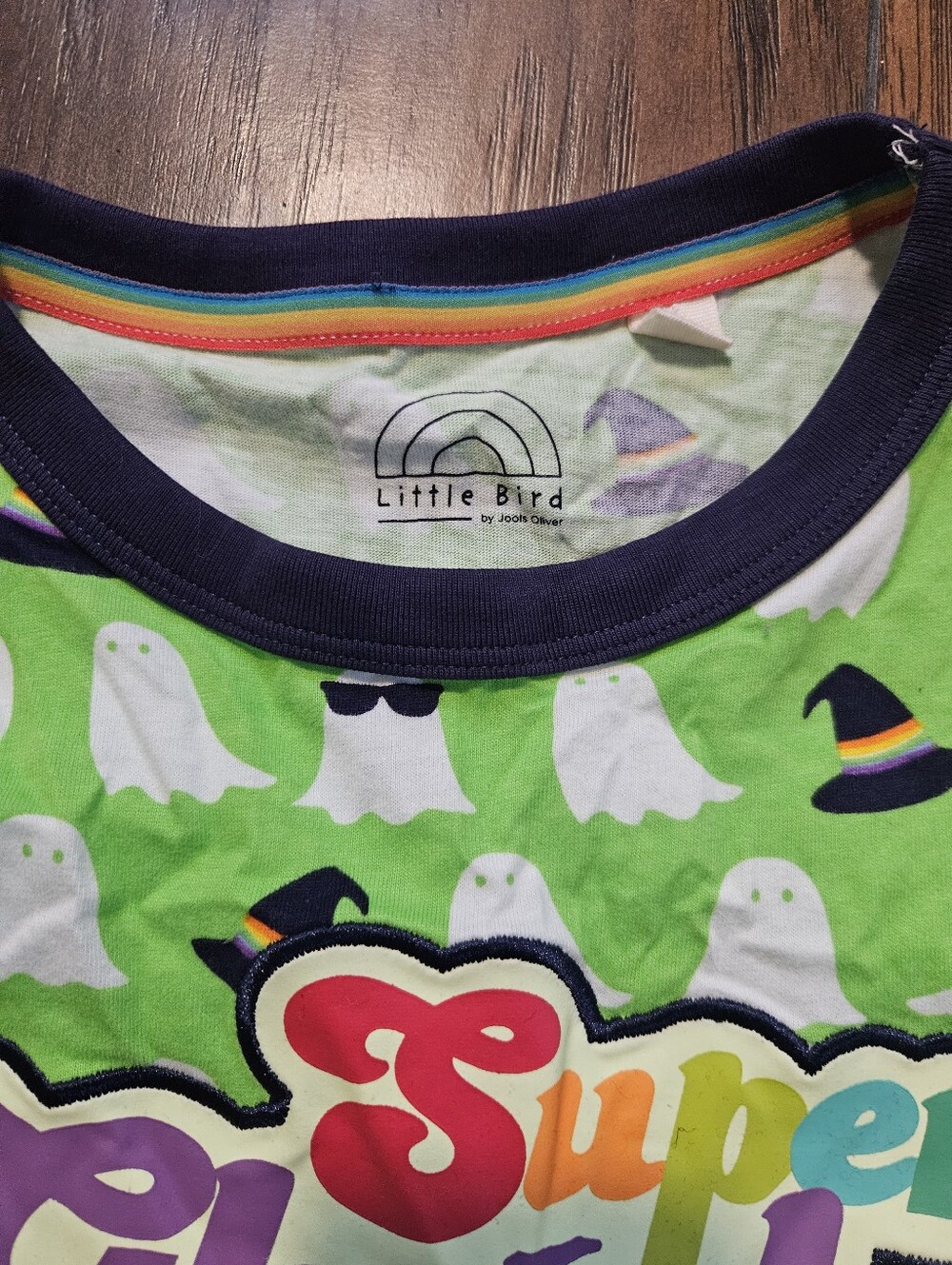 Little Bird By Jools Oliver Kids 'Super Ghoul' Green Layered-Look Long Sleeve - Picture 2 of 4